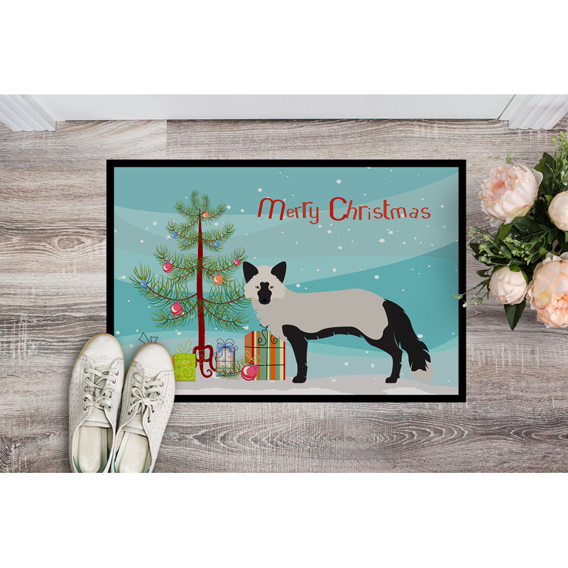 Travis Non-Slip Christmas Outdoor Doormat, Rectangle 1'6 x 2'3"