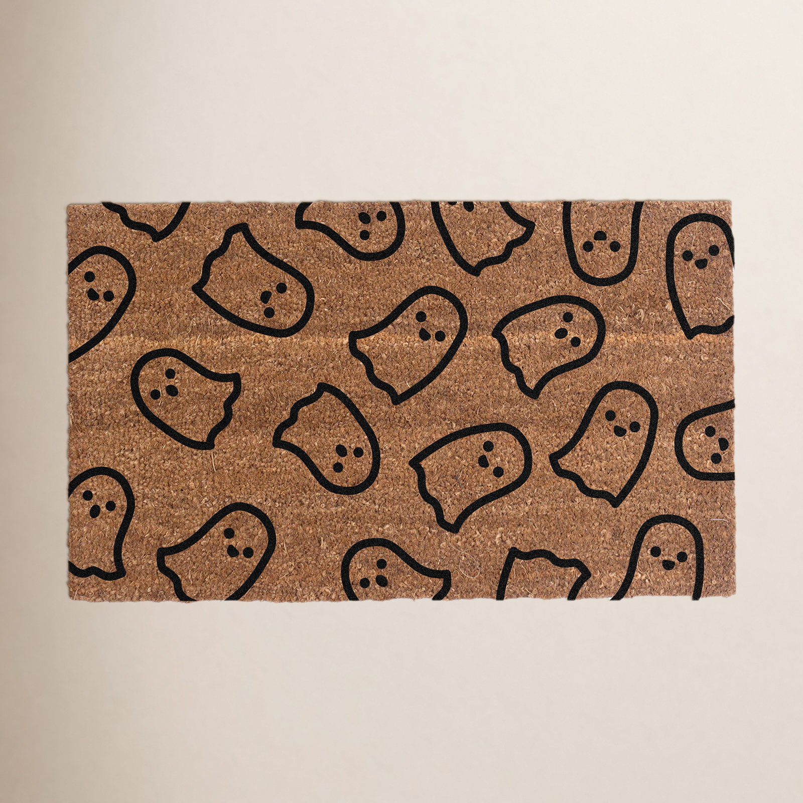 Dimitrious Non-Slip Halloween Outdoor Doormat, 18" W x 30" L, Brown/Black
