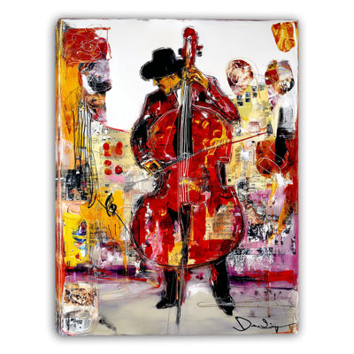 «Red Cello», art mural sur toile
