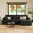  Bianca Wide Plush Corduroy 3-Seat L Shaped Modular Sofa with Storage-515154101-522429782