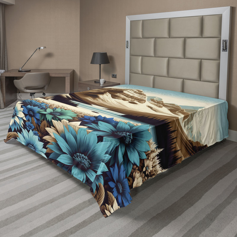 Polyester Floral Flat Sheet, Full Flat Sheet