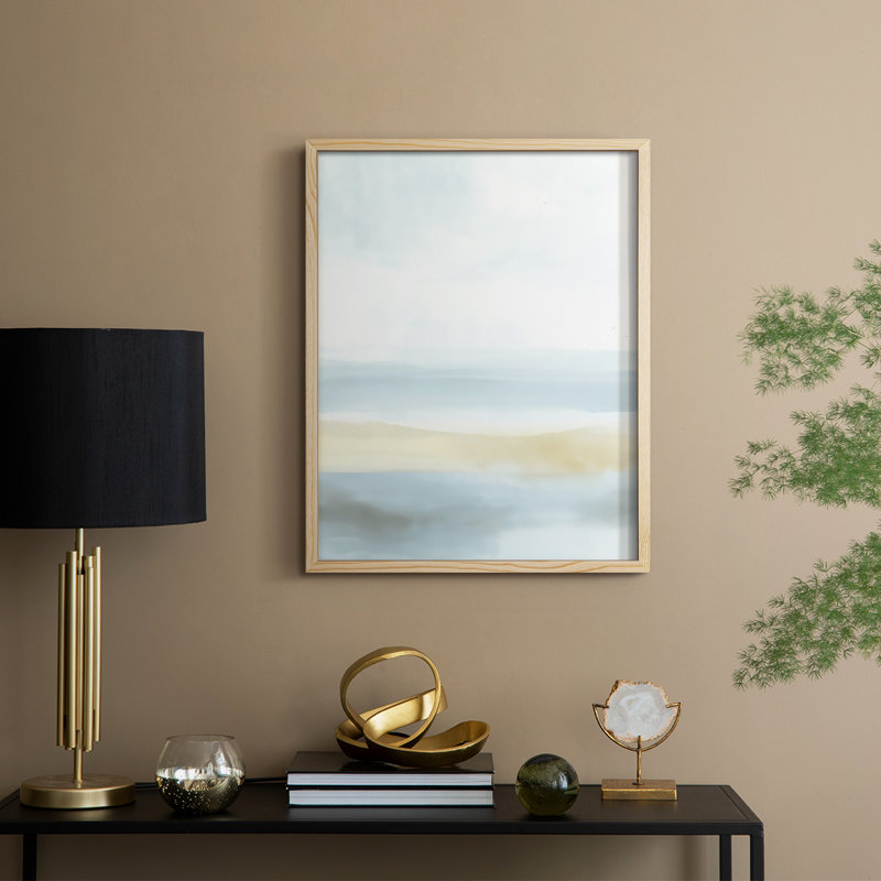 ABSTRACT Series DCCCLV III, reproduction d'art encadrée - bois massif, H 15 po x l 12 po, Naturel