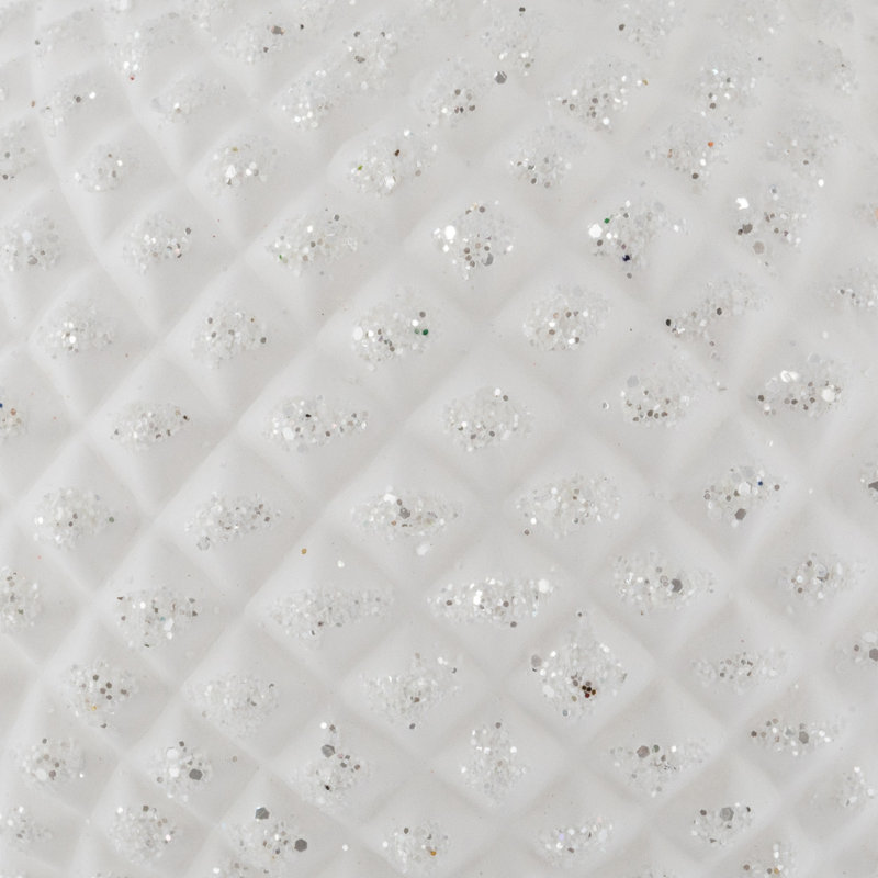 Ornement boule Durian Glitter, Blanc