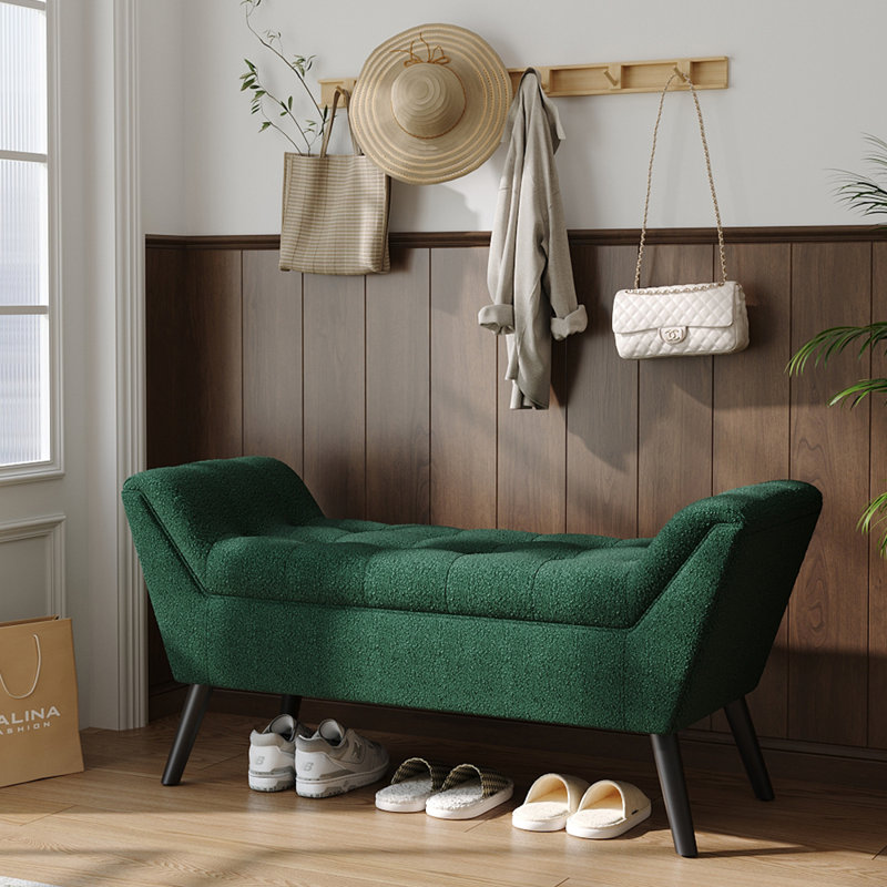 Guntersville Linen Bench, Green