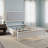 Eira Vale Full Transitional Upholstered Bed Frame with Decorative Nailhead Trim, Classic Turned Feet, and 800lb Capacity
