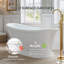 Baignoire de trempage autoportante 67 pouces, 56 gallons, 100% acrylique vierge pur avec drain et trop-plein, blanc brillant