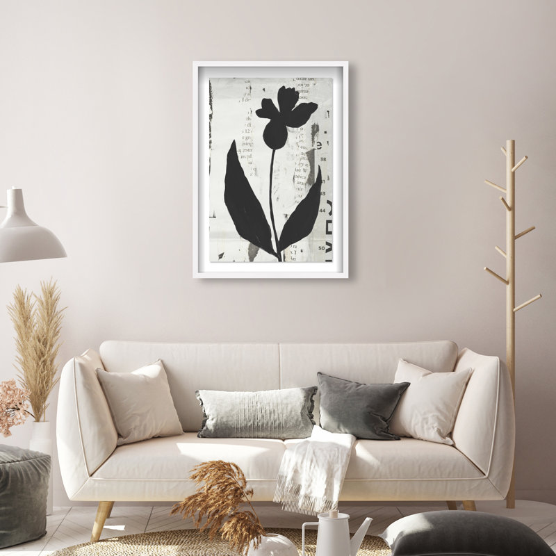 Single Orchid Print by Oliver Gal, 55.5"H x 37.5"W, White Shadowbox