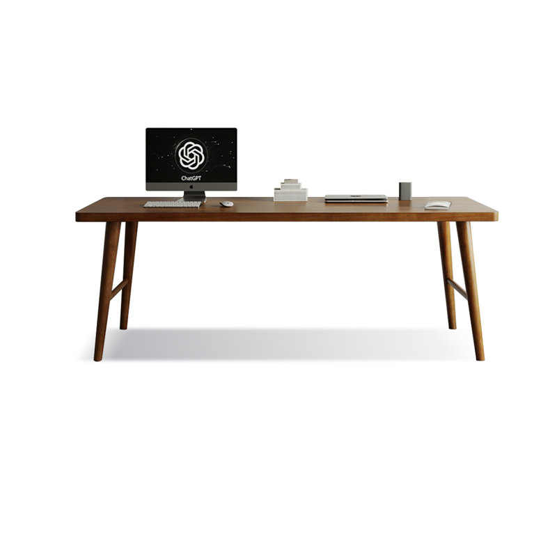 Bureau moderne et simple en bois massif, H 29,53 po x l 62,99 po x P 23,62 po