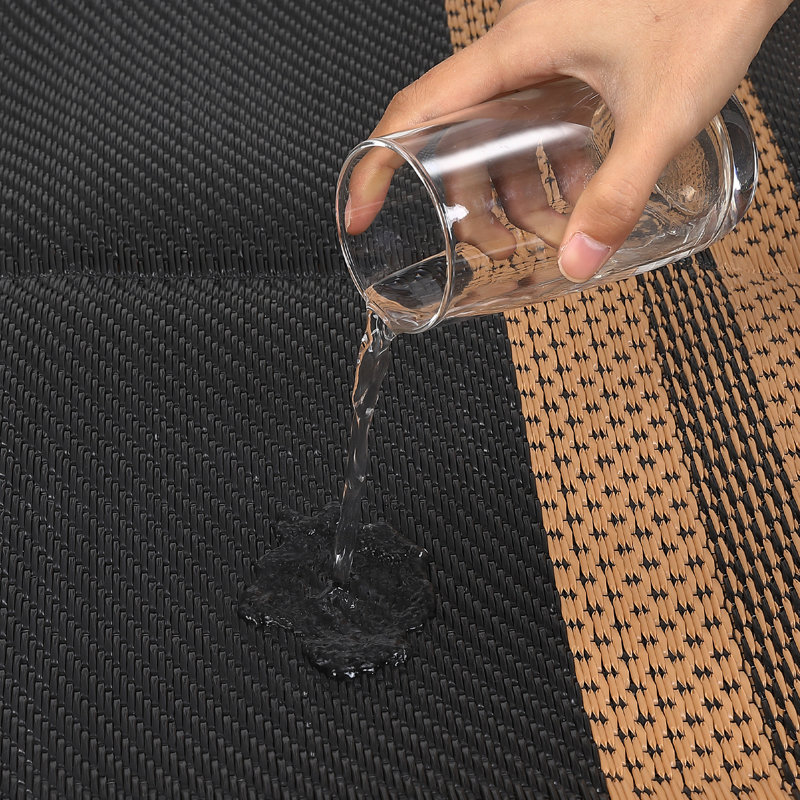 Outdoor Rug Outdoor Plastic Straw Rug Waterproof Patio Furniture Reversible Outdoor Mat Lightweight Throw Carpet for Patio Porch Backyard Camping Picnic RV Pool Deck Beach Trailer