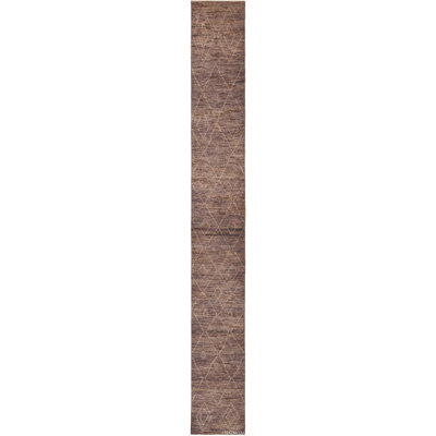 Best Modern Moroccan One-of-a-Kind Runner 2'7" X 24'7" Area Rug