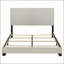 Grand lit tapissier Efram crème avec tête de lit rembourrée et design minimaliste moderne, parfait pour les chambres contemporaines
