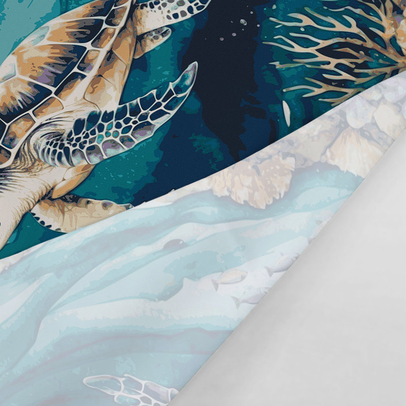 Tapisserie murale «Coastal Sea Turtle», 88 po x 104 po