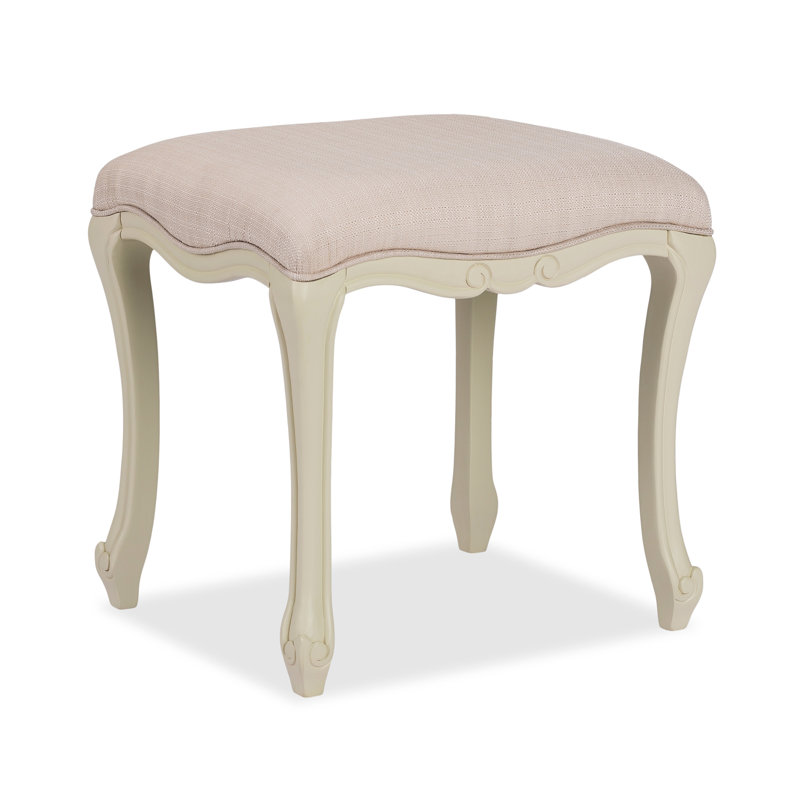 Lemaire Solid Wood Accent Stool, Champagne