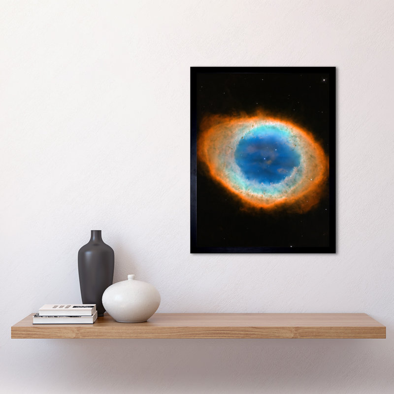 Hubble Space Planetary Nebula Ring Blue Red Dying Star - Single Picture Frame Print