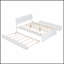 Structure de lit avec lit gigogne et 2 tiroirs, finition blanche ultrabrillante pour l'élégance et le rangement-277966127