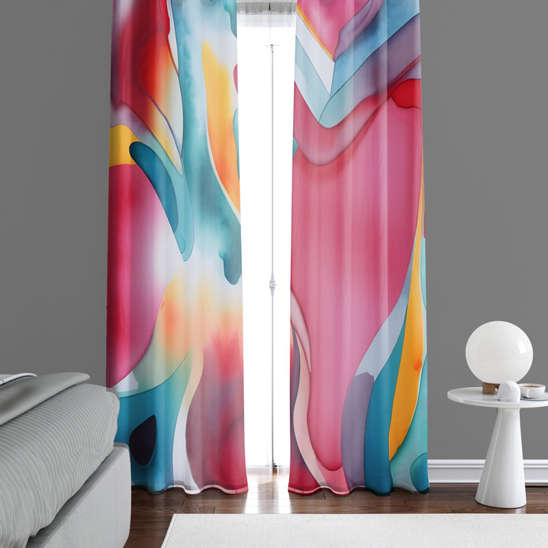 Paire de rideaux semi-transparents en polyester Ameswood, L 20 po x L 52 po
