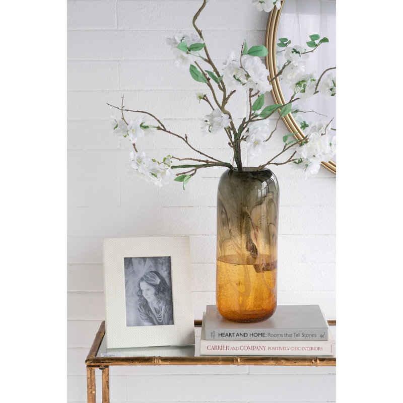 15" H x 5.7" W Handcrafted Watertight Glass Vase