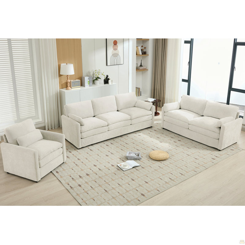 Canapé rembourré surdimensionné, Beige
