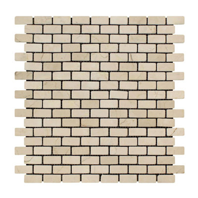 Carreau de mosaïque en marbre et brique