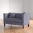 Meaghan 49.6" Linen Tuxedo Arm Chesterfield Loveseat-648177443