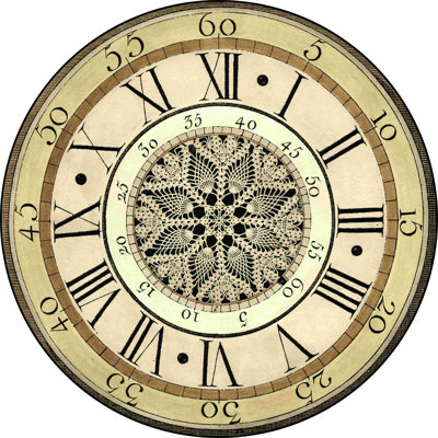 Horloge rétro en dentelle