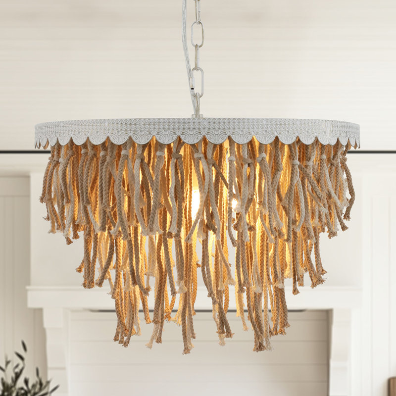 5 Light  Boho Tassel Chandelier