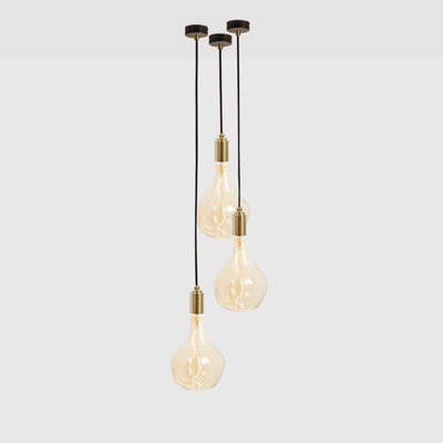 Ensemble de luminaires suspendus en laiton avec Voronoi II US