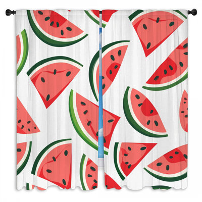 Rideaux de fenêtre melon d'eau Pop Art Drapes - 2 panneaux