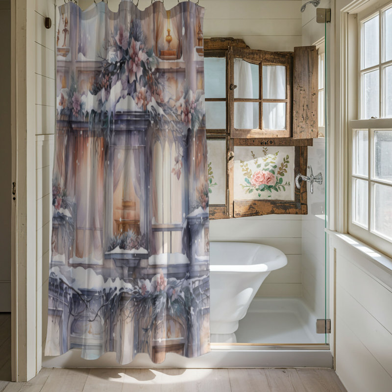Christmas Glow - Premium Shower Curtain, 74"H x 71"W