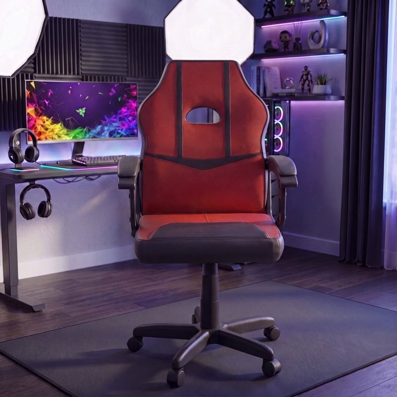 Muskoka Gaming Chair, Office Computer Chair Adjustable, UKFR Certified, Red