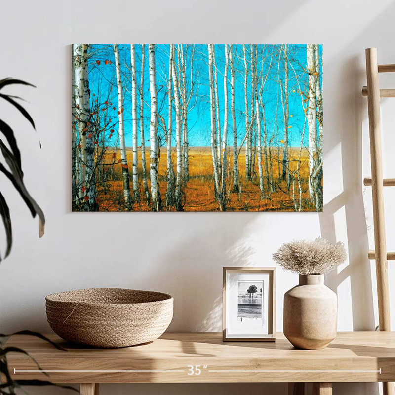 Harnek Birch Forest In October, 16" H x 24" W