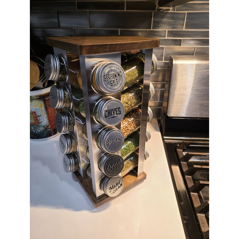 Freestanding Spice Jar & Rack Set