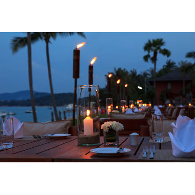 Outdoor Restaurant Tables by Nevodka - Wrapped Canvas Print
