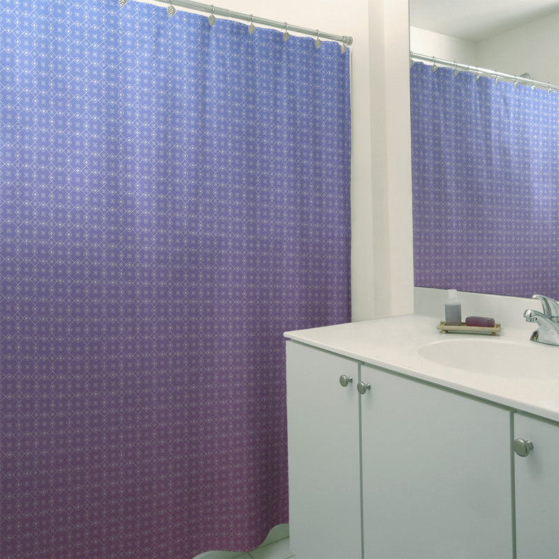 Rideau de douche simple Katelyn Elizabeth, Bleu / Rose