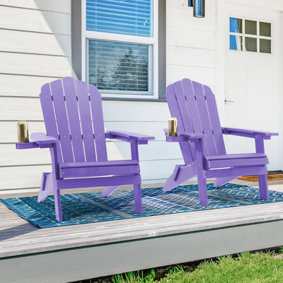 Shubhika Plastic Folding Adirondack Chair Weather-Resistant Chair