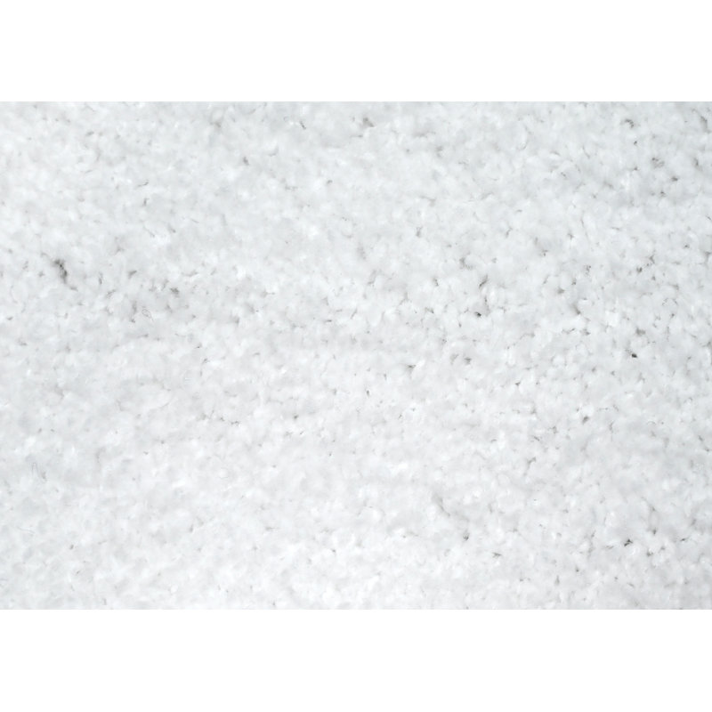 Monarrez Nylon Bath Rug with Non-Slip Backing, Single- 24" L x 17" W, White