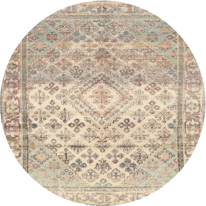 Tapis beige / gris Sven, Rond 5 pi