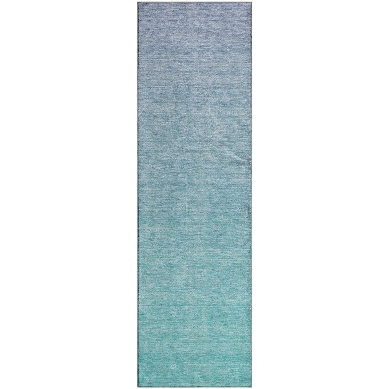 Premium Machine Washable Prisco Sky Rug, Runner 2'3" x 7'6"