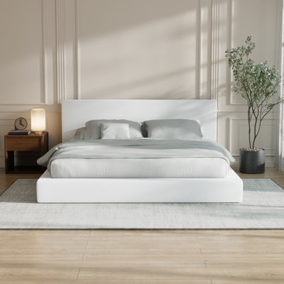 Chenille Cloud Platform Bed Frame