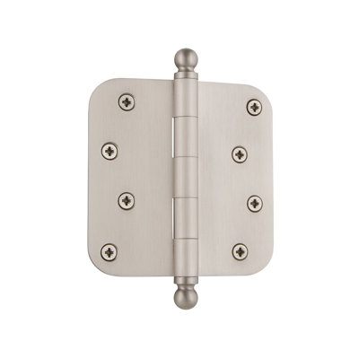 Nostalgic Warehouse 4" x 4" Ball Tip Residential Hinge with 5/8" Radius Corners