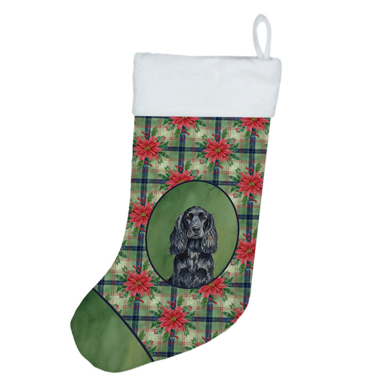 Chaussette de Noël noire anglaise Cocker Spaniel, Noir