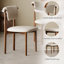 Chaise moderne en similicuir entièrement assemblée, gris clair, pieds en bois massif, 2 pièces