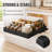 Expandable pull out cabinet organizer for kitchen storage