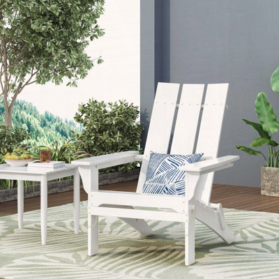 Chaise Adirondack pliable en bois d'acacia - Vibe rustique, finition élégante et rangement compact pour patio