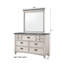 Commode en bois massif Farmhouse à deux tons avec quincaillerie en nickel noir