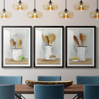 Cottage Kitchen I  -Custom Framed  Premium Print W Matt - 3 Pieces