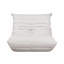 Chaise d'appoint - Design capitonné beige en microfibre rembourré et confortable-1710333135