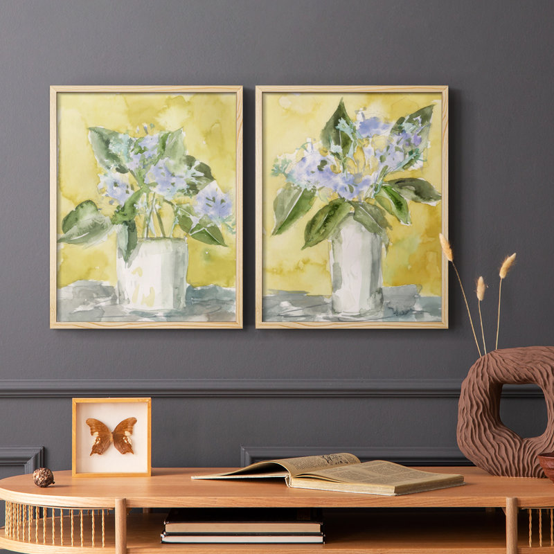 «Lilac Dreams I», reproduction encadrée de qualité supérieure - prête à être accrochée - aucun clou requis - aucun clou requis