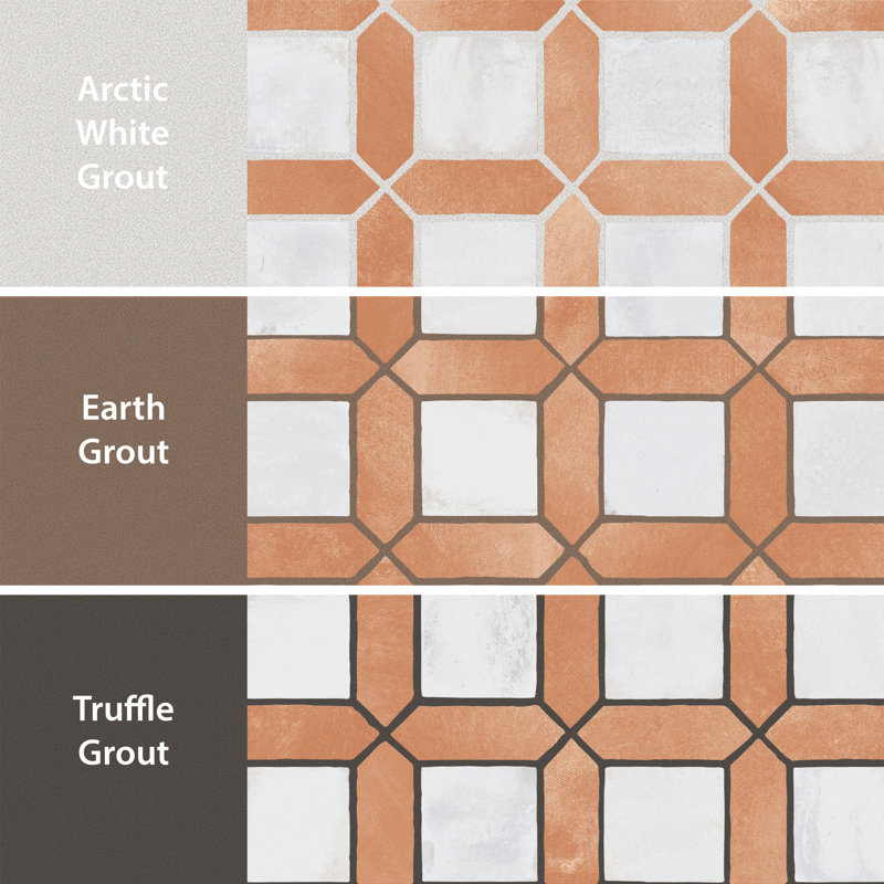 Picket Arenta 14-5/8 In. X 22-1/2 In. Porcelain Floor And Wall Tile, Brown/Blue