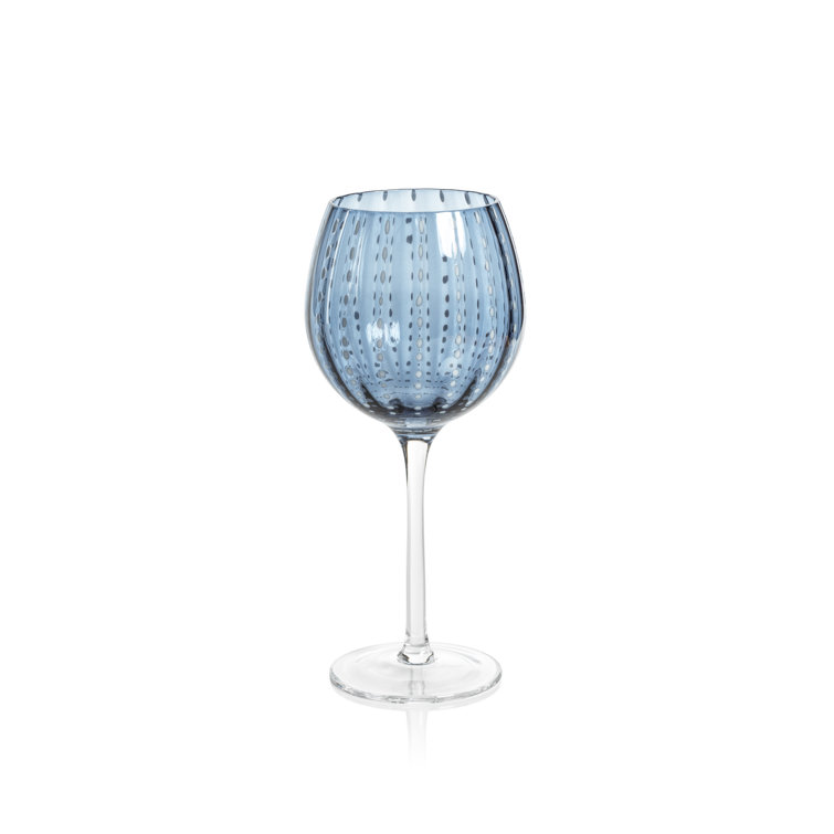 Circle Monogram Set of 4 Personalized Stemless Wine Glasses, 62088